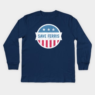 Save Ferris vintage design Kids Long Sleeve T-Shirt